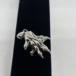 Stainless Steel Silver Claw Creature Pendant